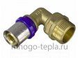 Пресс - уголок штуцер 20 х 1/2 НР TIM F-L2002M - №3