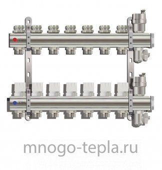 Коллекторная группа Tim (KB007) 1" ВР, 7 отводов 3/4", воздухоотводчик, сливной кран - №1