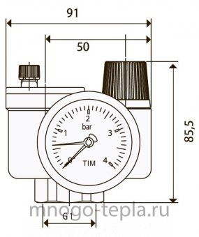 Группа безопасности котла TIM JH-1023-1.5 (1.5 бар) компактная - №1