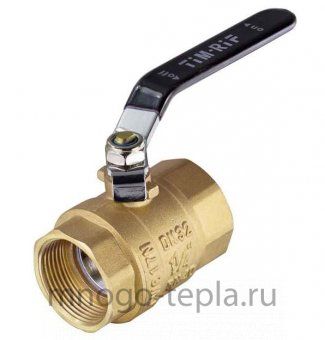 Кран шаровый 1/2" ГГ TIM (DE1202) латунный усиленный прямой  -  рычаг - №1