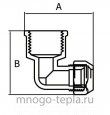 Муфта угловая цанга 10 х 1/2F гайка - №4