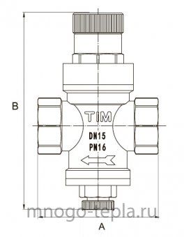 Редуктор давления системы водоснабжения TIM BL2802A, подсоединение 1/2 дюйма - №1