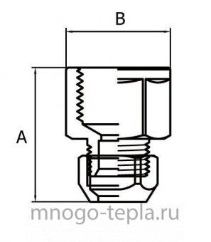 Муфта прямая цанга 10 х 1/2F гайка - №1