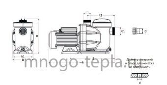 Насос для бассейна JET POOL SPPE 150 с предфильтром - №1