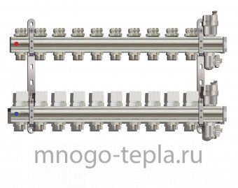 Коллекторная группа Tim (KB010) 1" ВР, 10 отводов 3/4", воздухоотводчик, сливной кран - №1