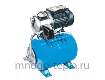 Насосная станция для дома Unipump AUTO JS 100-50-S (нерж.), напор до 40 метров, расход до 55 л/мин, всасывание до 8 метров, гидроаккумулятор 50 литров из нержавеющей стали, поверхностная - №1