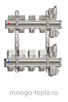 Коллекторная группа Tim (KB004) 1" ВР, 4 отвода 3/4", воздухоотводчик, сливной кран - №1